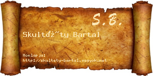 Skultéty Bartal névjegykártya